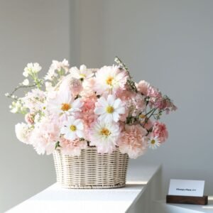Pink Blossom Flower Basket — Tohfaat gift delivery in Lahore and Burewala