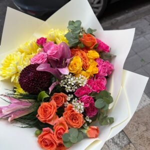 Vibrant Mixed Flower Bouquet — Tohfaat gift delivery in Lahore and Burewala