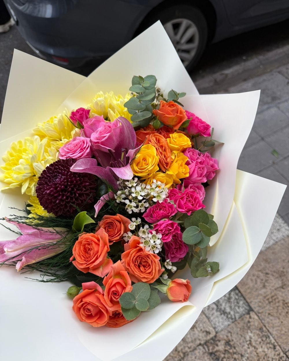 Vibrant Mixed Flower Bouquet — Tohfaat gift delivery in Lahore and Burewala